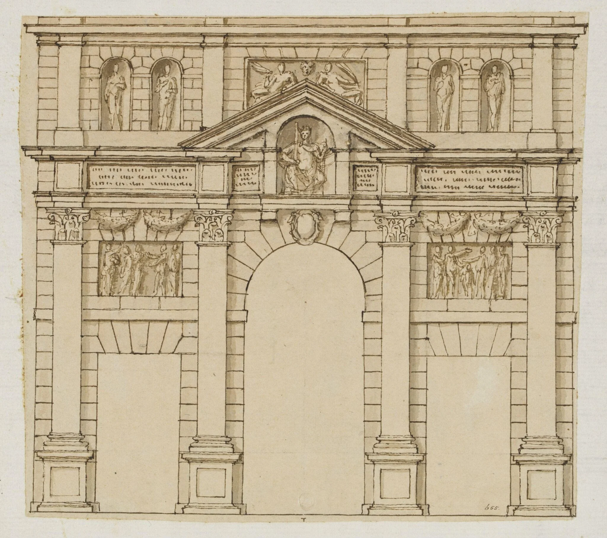 Study for a gateway, detail