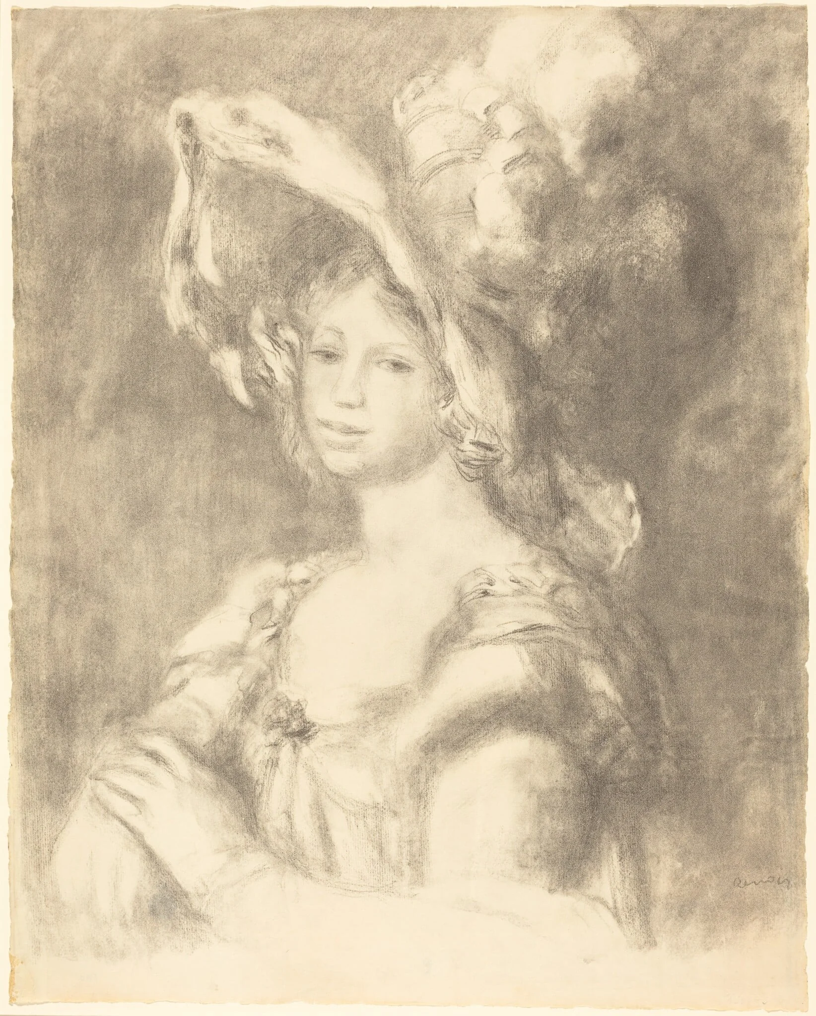 Bust of a Young Woman (Jeune femme en buste), detail