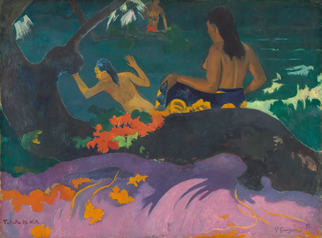Fatata te Miti (By the Sea), by Paul Gauguin, oil, 1892