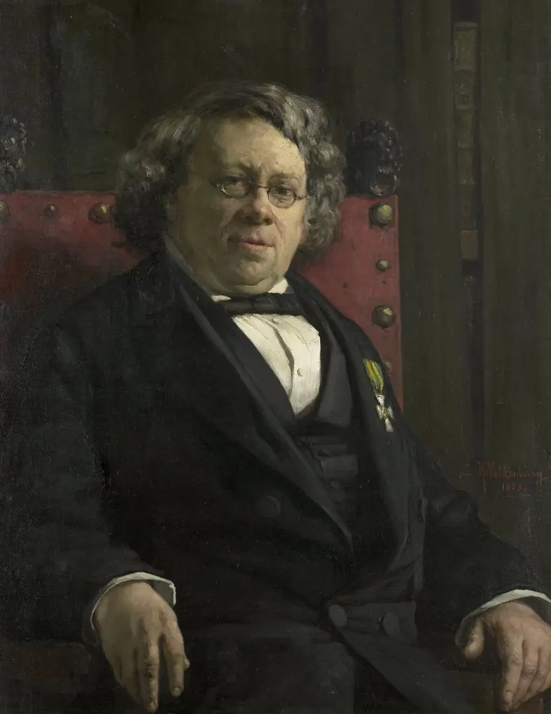 Pieter Harme Witkamp (1816-92). Geschiedschrijver en aardrijkskundige, by Hendrik Valkenburg, oil, 1892