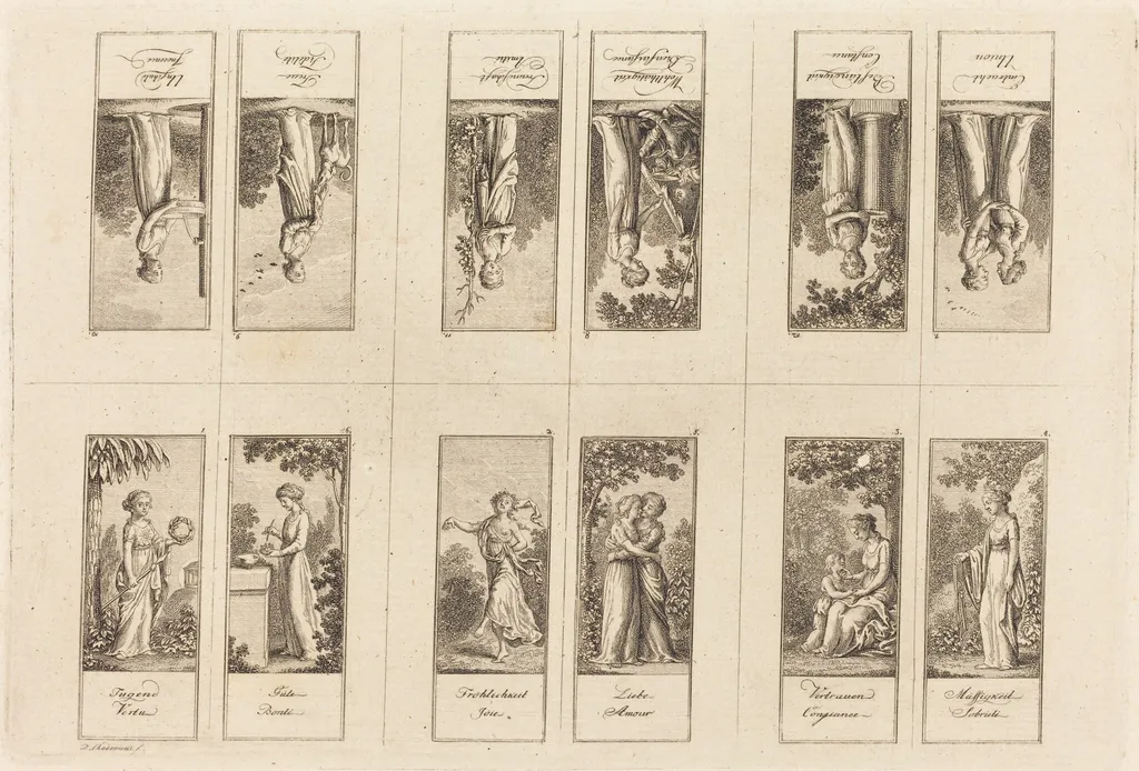Good Human Qualities, by Daniel Nikolaus Chodowiecki, ink, 1789