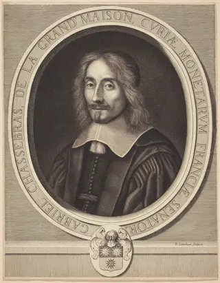 Gabriel Chassebras de la Grand'Maison, by Pierre Lombard, ink, 1647