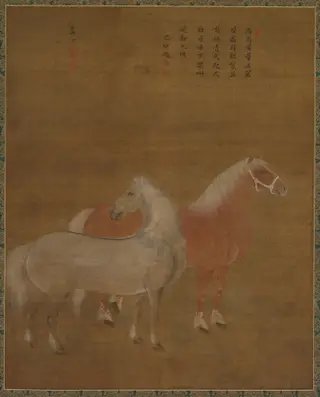 Two Horses, by Yu Yuan, unspecified, 1778