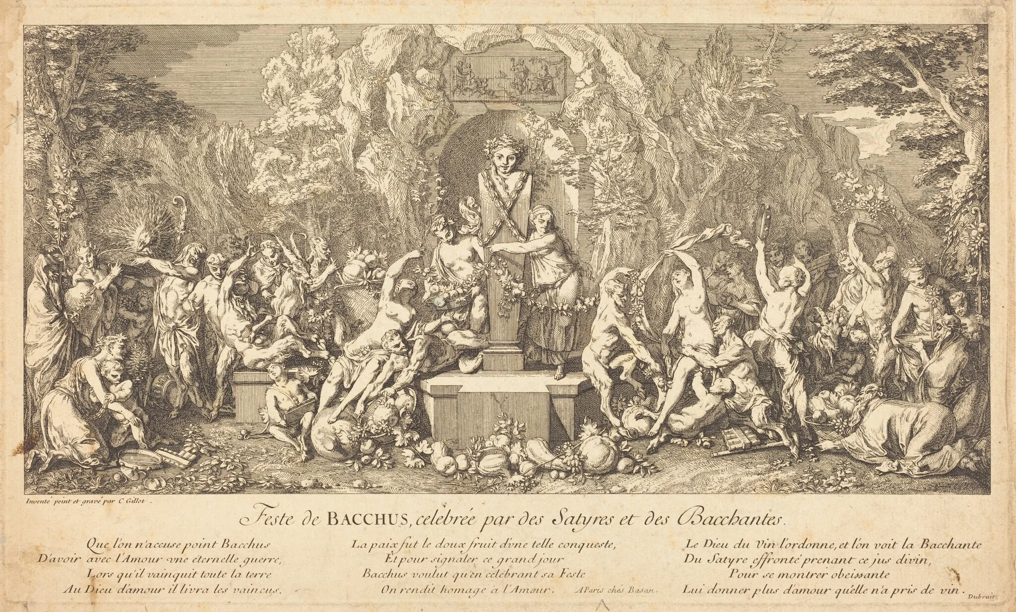 Feste de Bacchus, celebree par des Satyres et des Bacchantes (Feast of Bacchus Celeb rated by Satyrs and Bacchanales), detail