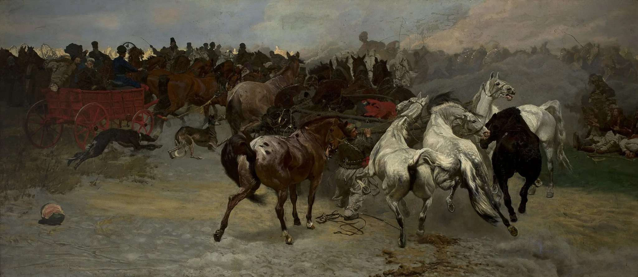 Horse market in Balta, detail