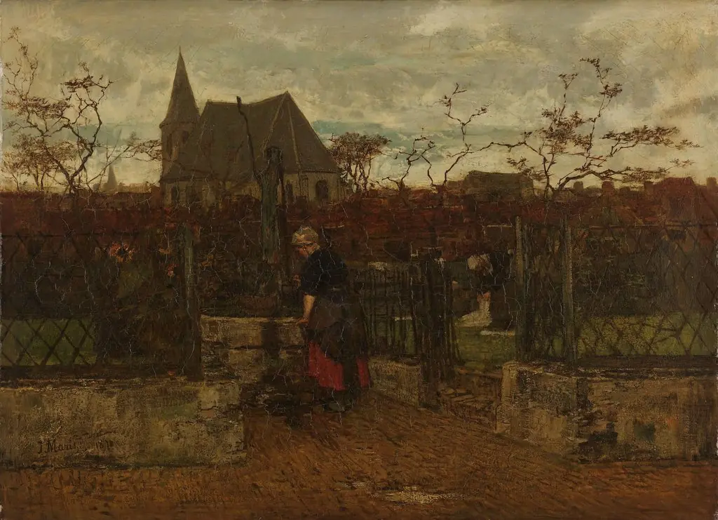 A Bleaching Field, by Jacob Maris, oil, 1870