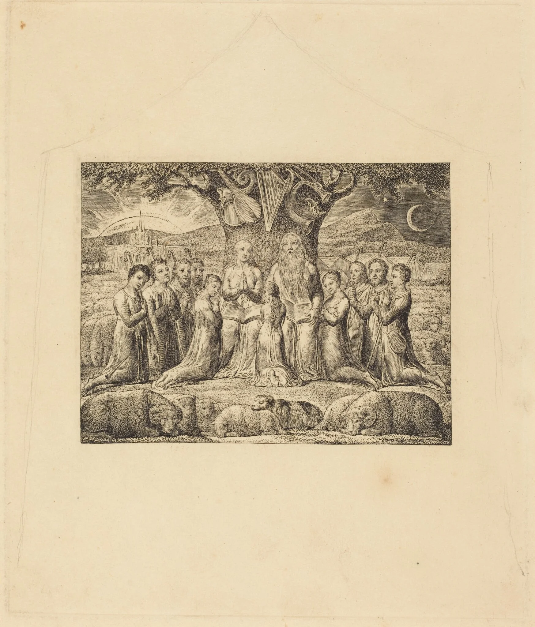 Job and His Family, detail