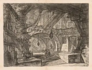 The Prisons:  A Wide Hall with Lanterns, by Giovanni Battista Piranesi, 1748