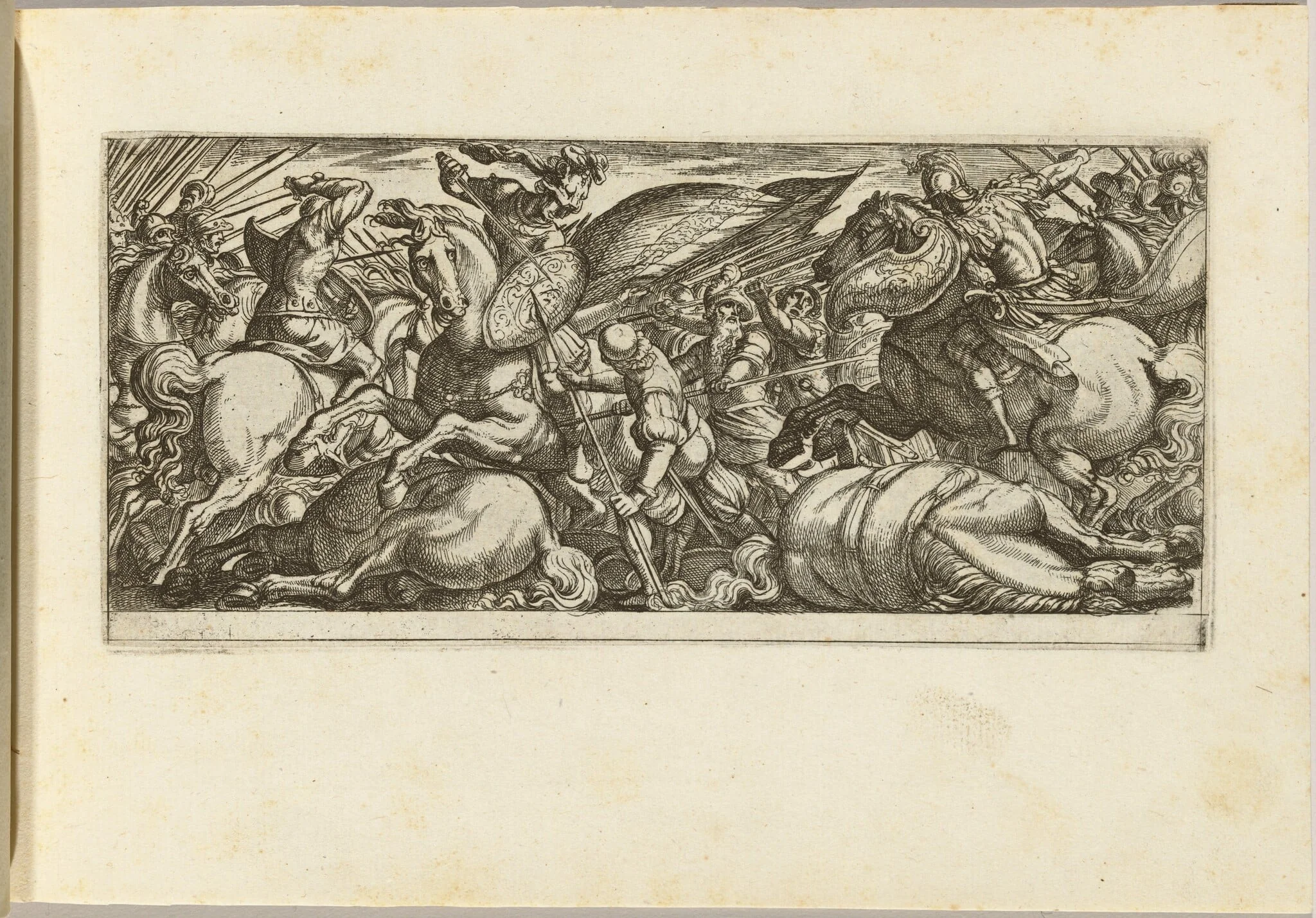 Battle between Cavalry and Infantry, detail