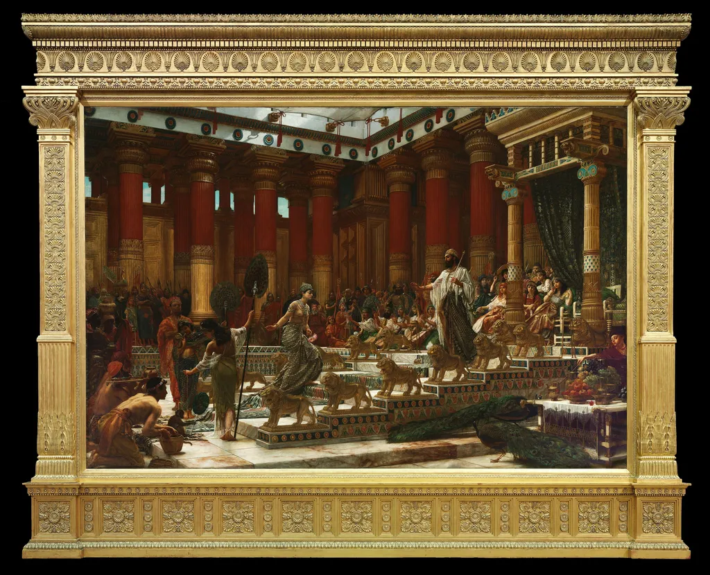 The Visit of the Queen of Sheba to King Solomon, by Edward John, Sir Poynter, oil, 1896