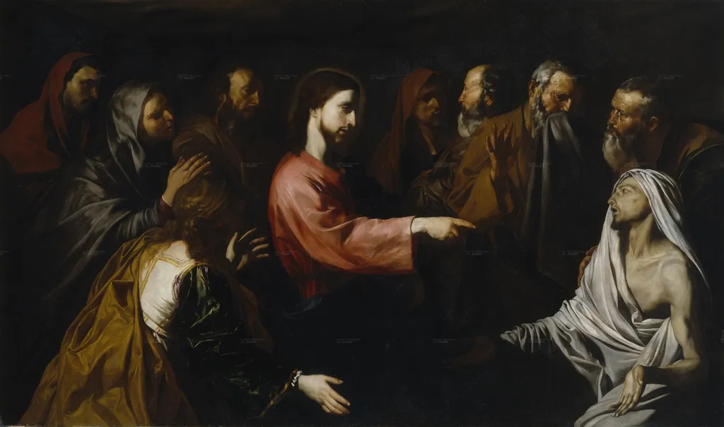 The Raising of Lazarus, by Jusepe de Ribera, oil, 1616
