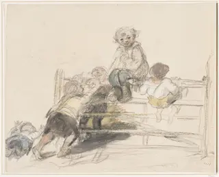 Sketch for 'Happy as a King', by William Collins, 1833