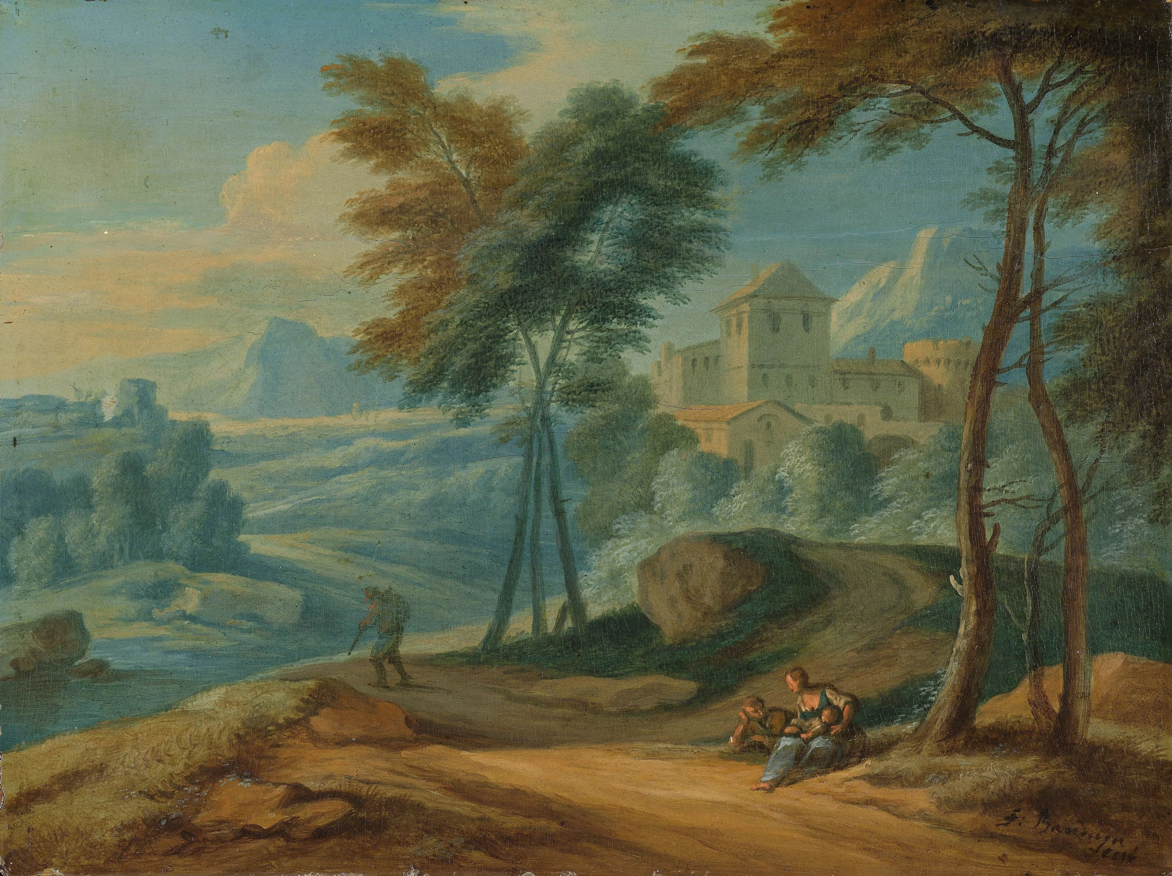 Mountainous landscape, detail