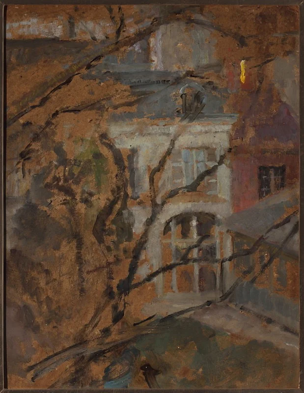 View from the window of the studio in Kraków, detail