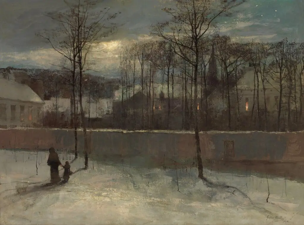 Evening, by Gustave Den Duyts, oil