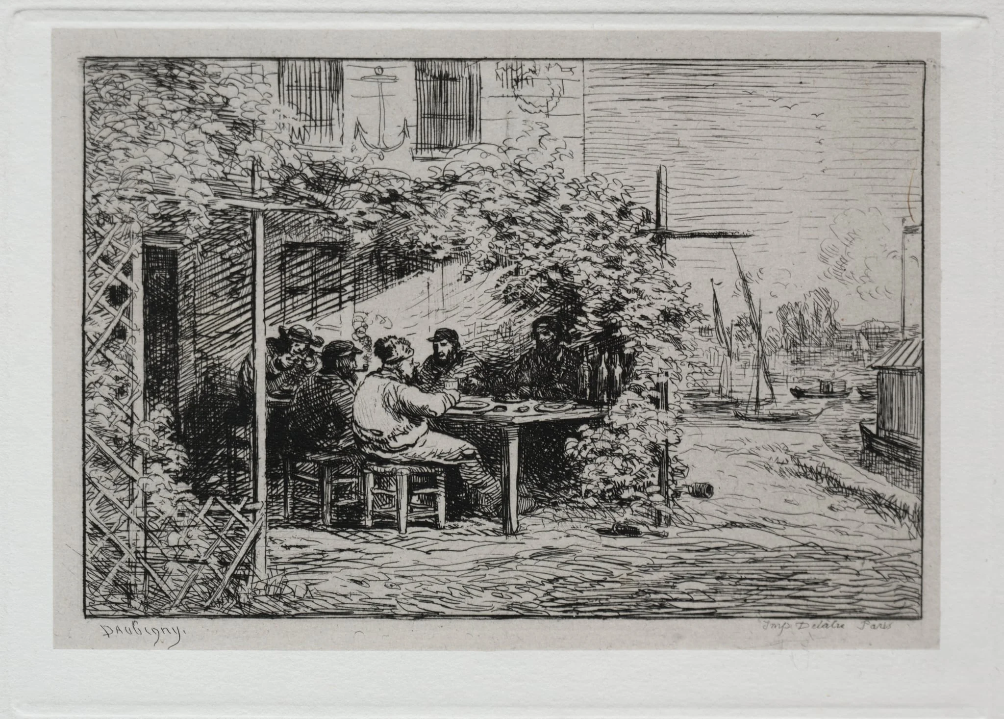 The Boat Trip: The Lunch before Going Aboard at Asnières, detail