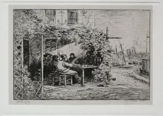The Boat Trip:  The Lunch before Going Aboard at Asnières, by Charles François Daubigny, 1861