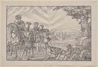 Le pere mort et ses trois fils, by Melchior Lorck, 1551