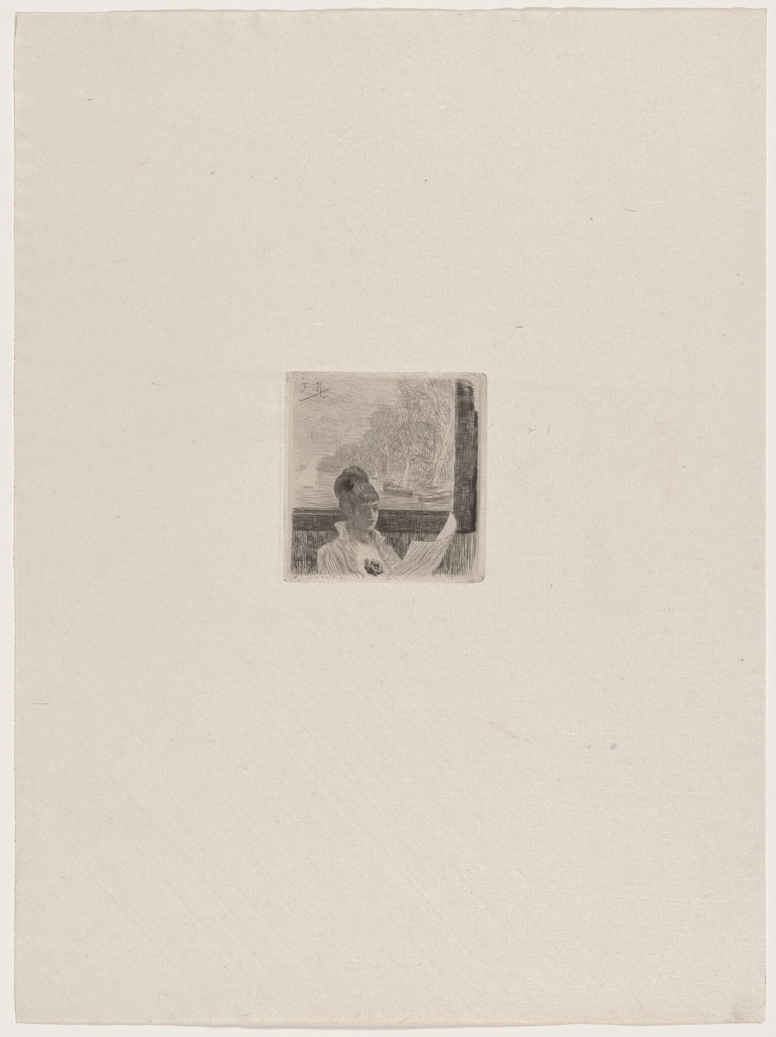 En Hollande (La petite liseuse), detail