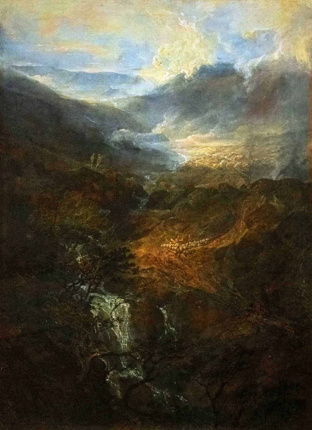 Morning amongst the Coniston Fells, Cumberland, by Joseph Mallord William Turner, oil, 1800