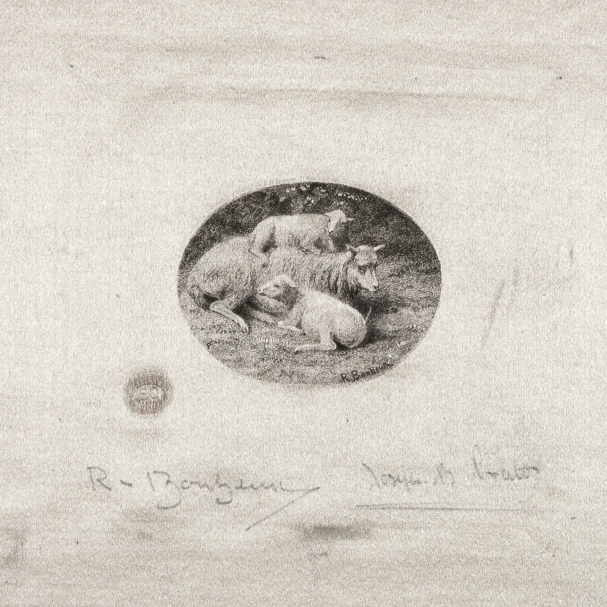 Sheep and Lambs, detail