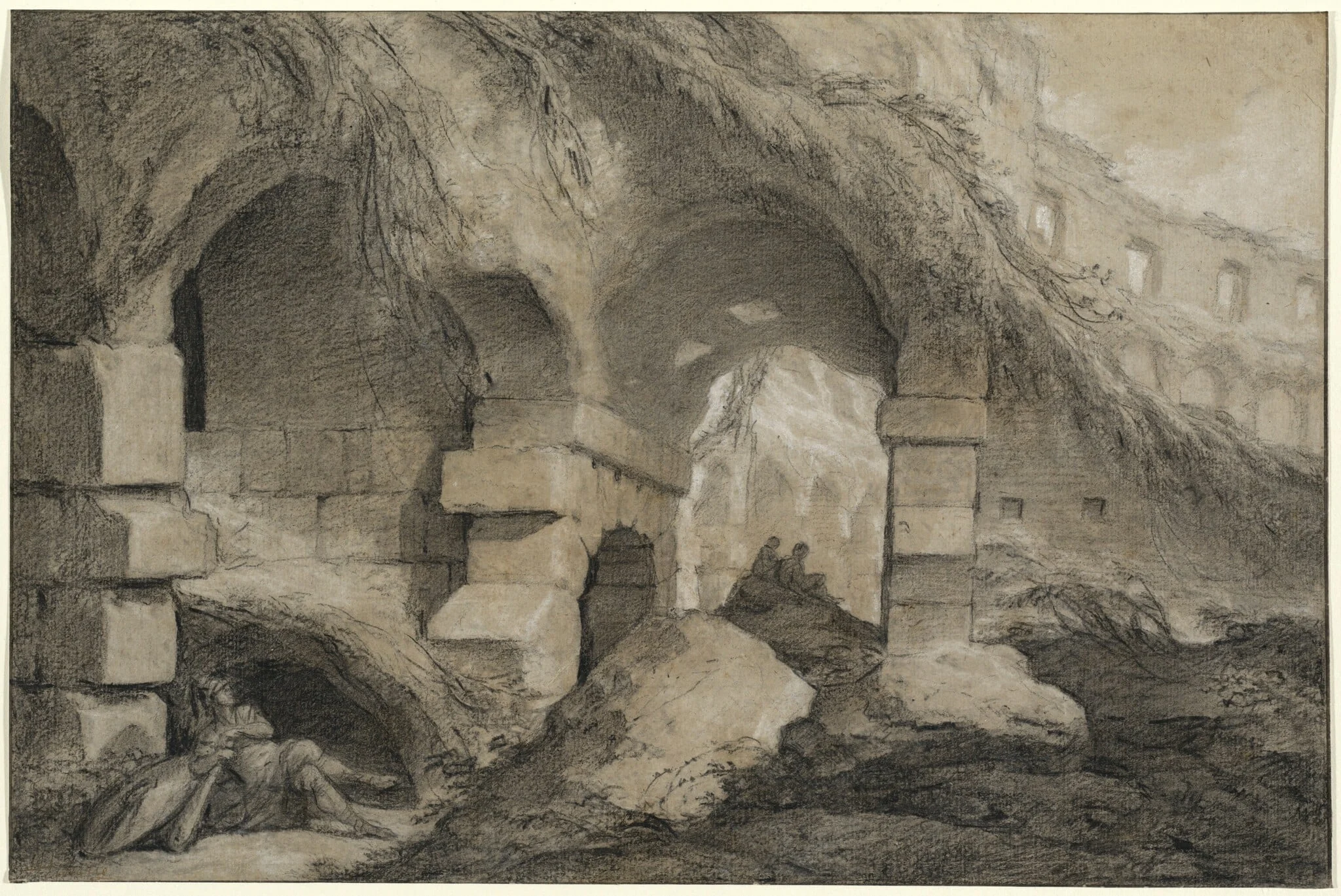 The Interior of the Colosseum, detail