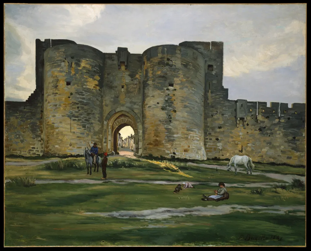 Queen's Gate at Aigues-Mortes, by Frédéric Bazille, oil, 1867