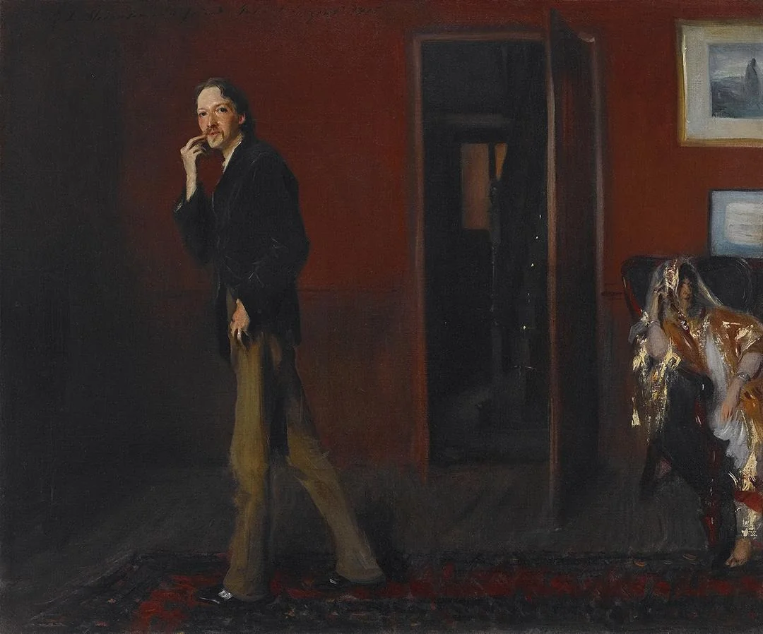 Robert Louis Stevenson and His Wife, detail