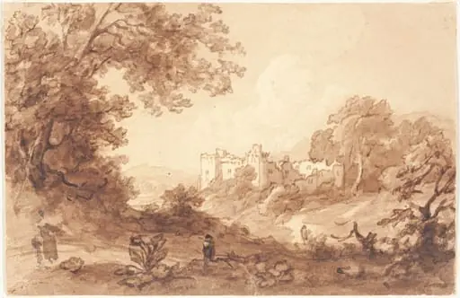 Carew Castle, Pembrokeshire, by British 19th Century, watercolor, 1850