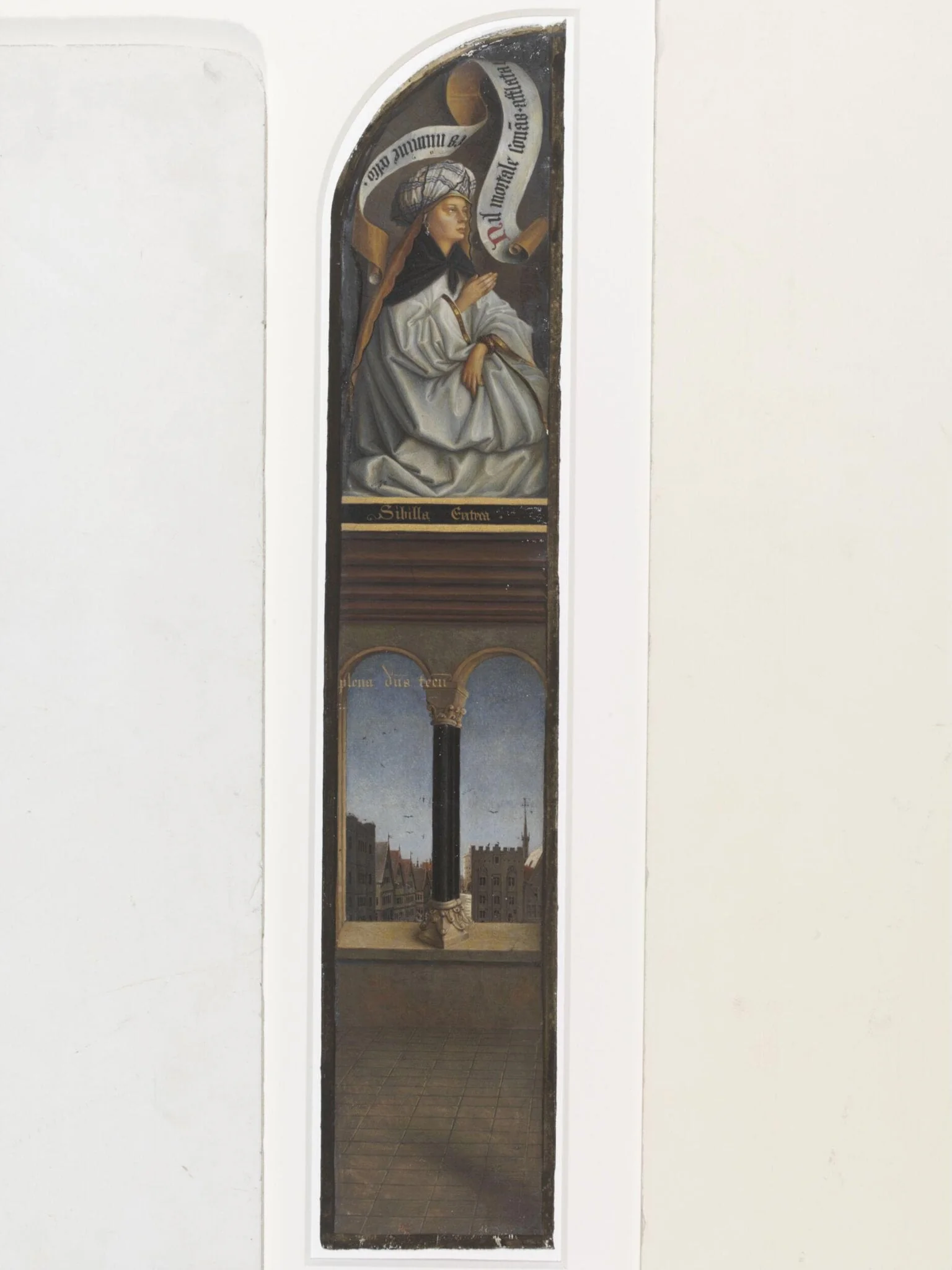 Copy of a detail of the Ghent Altarpiece, Sibyl of Erythrae, by Hubert and Jan van Eyck in the church of St Bavon, Ghent., detail