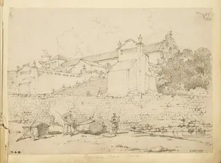 The church of S. Francisco, Macau, by George Chinnery, 8