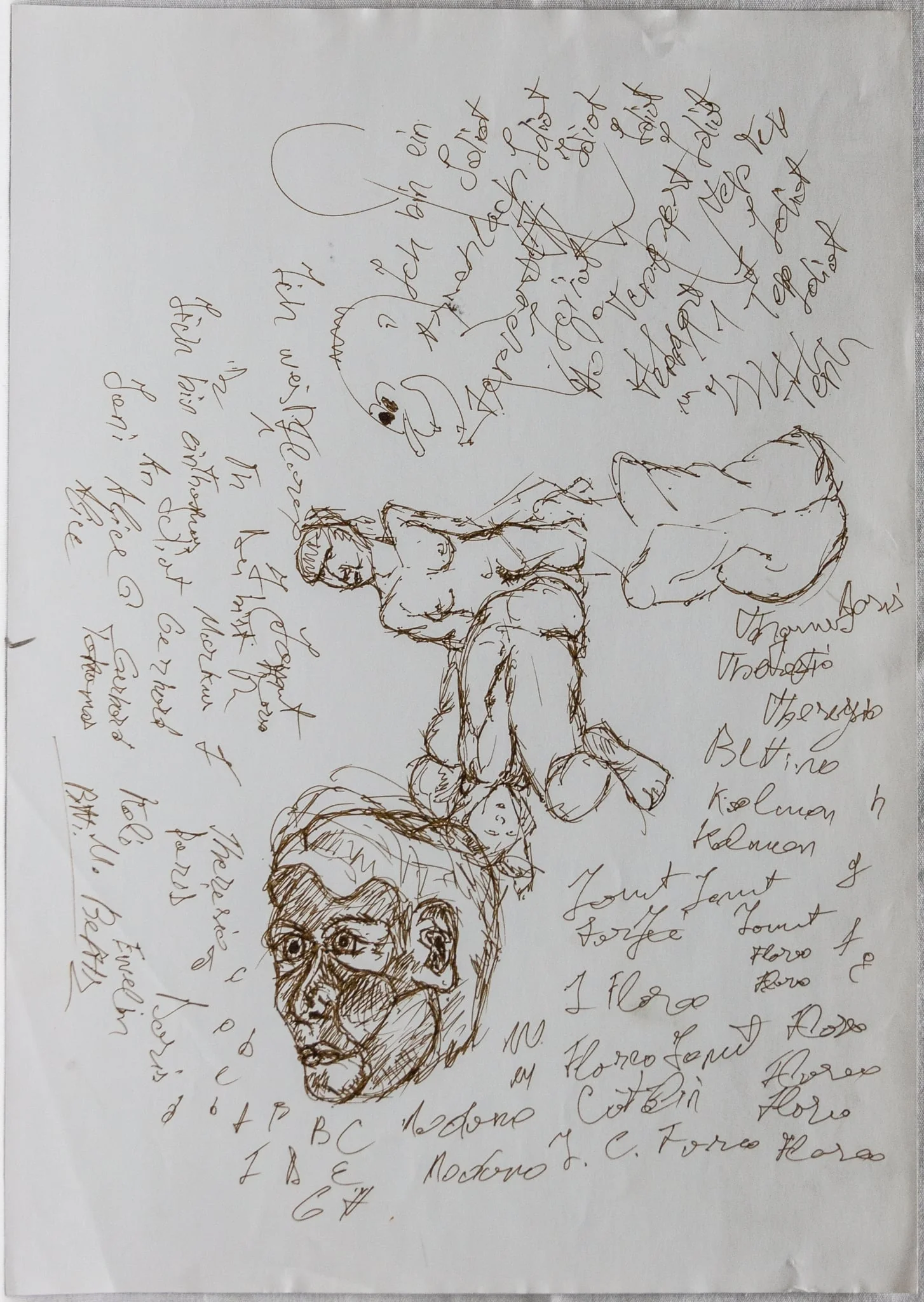 Compoziție cu scrieri I, detail