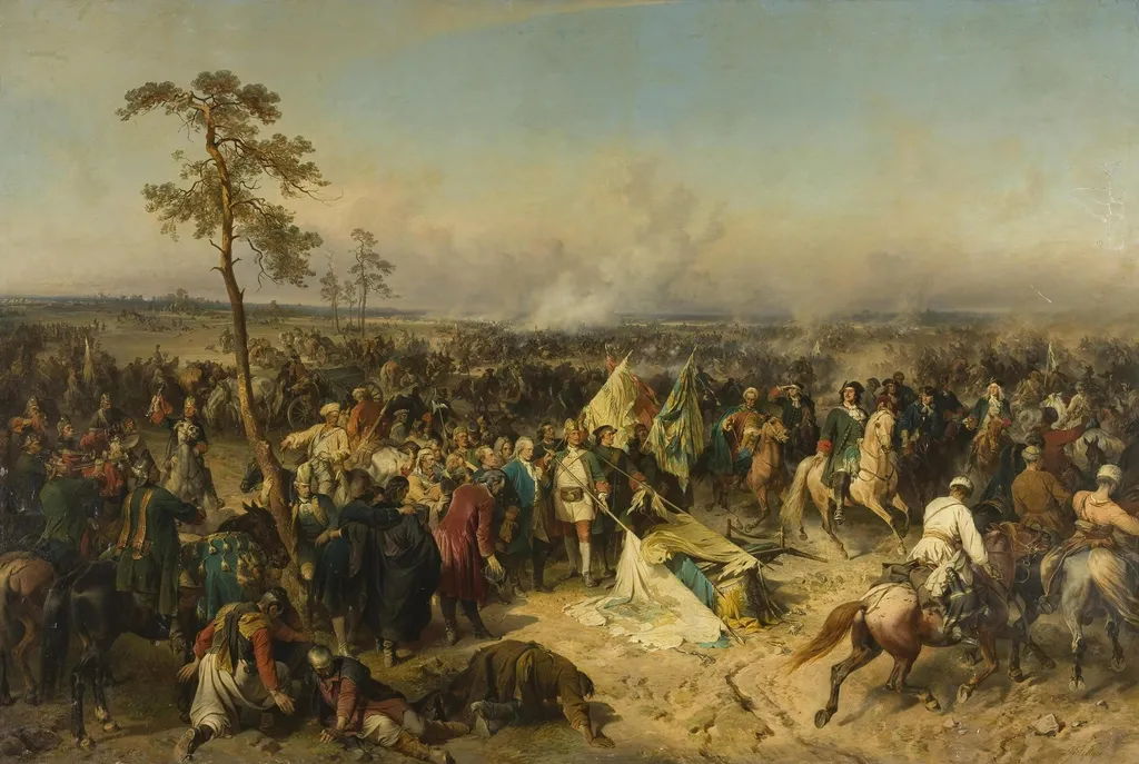 Battle of Poltava, by Alexander von Kotzebue, oil, 1862