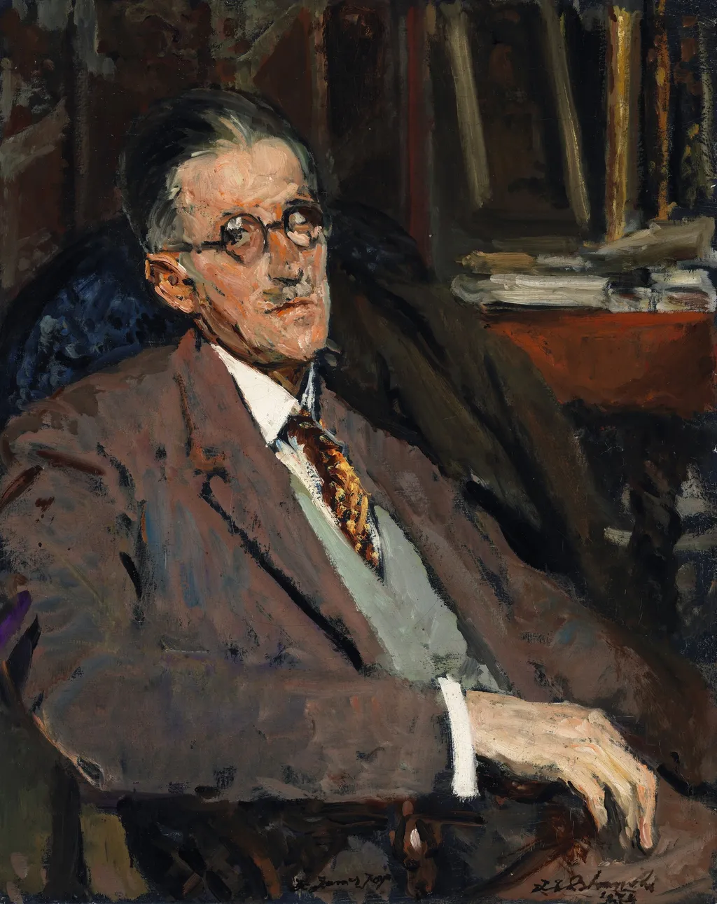 Portrait of James Joyce (1882-1941), Author, by Jacques-Émile Blanche, oil, 1934