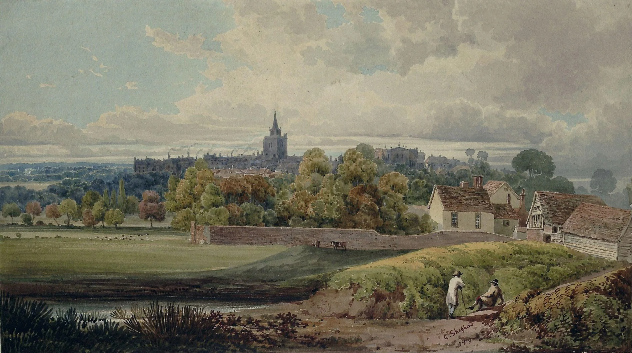 View of Aylesbury, Bucks, detail