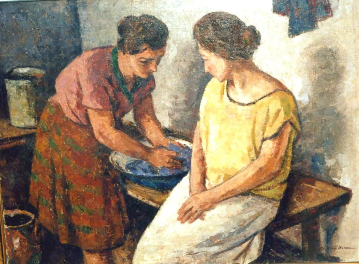 Spălatul rufelor, detail