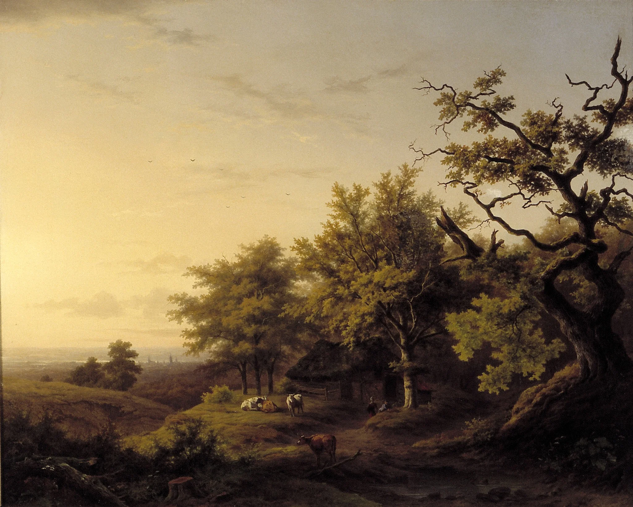 Gelders landscape with cows, detail