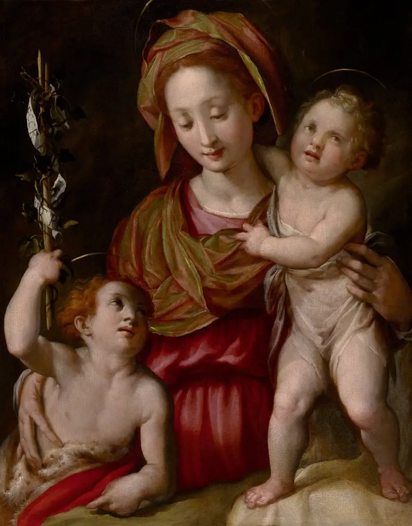 Madonna and Child with the Young St. John the Baptist, by Jacopo da Empoli, unspecified, 1601