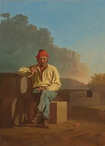 Mississippi Boatman, by George Caleb Bingham, oil, 1850