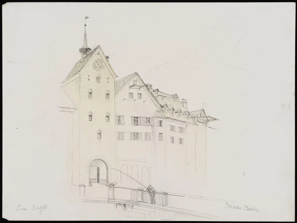 Houses at Coire, Switzerland, by Somers Clarke, 1891