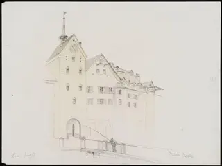 Houses at Coire, Switzerland, by Somers Clarke, 1891