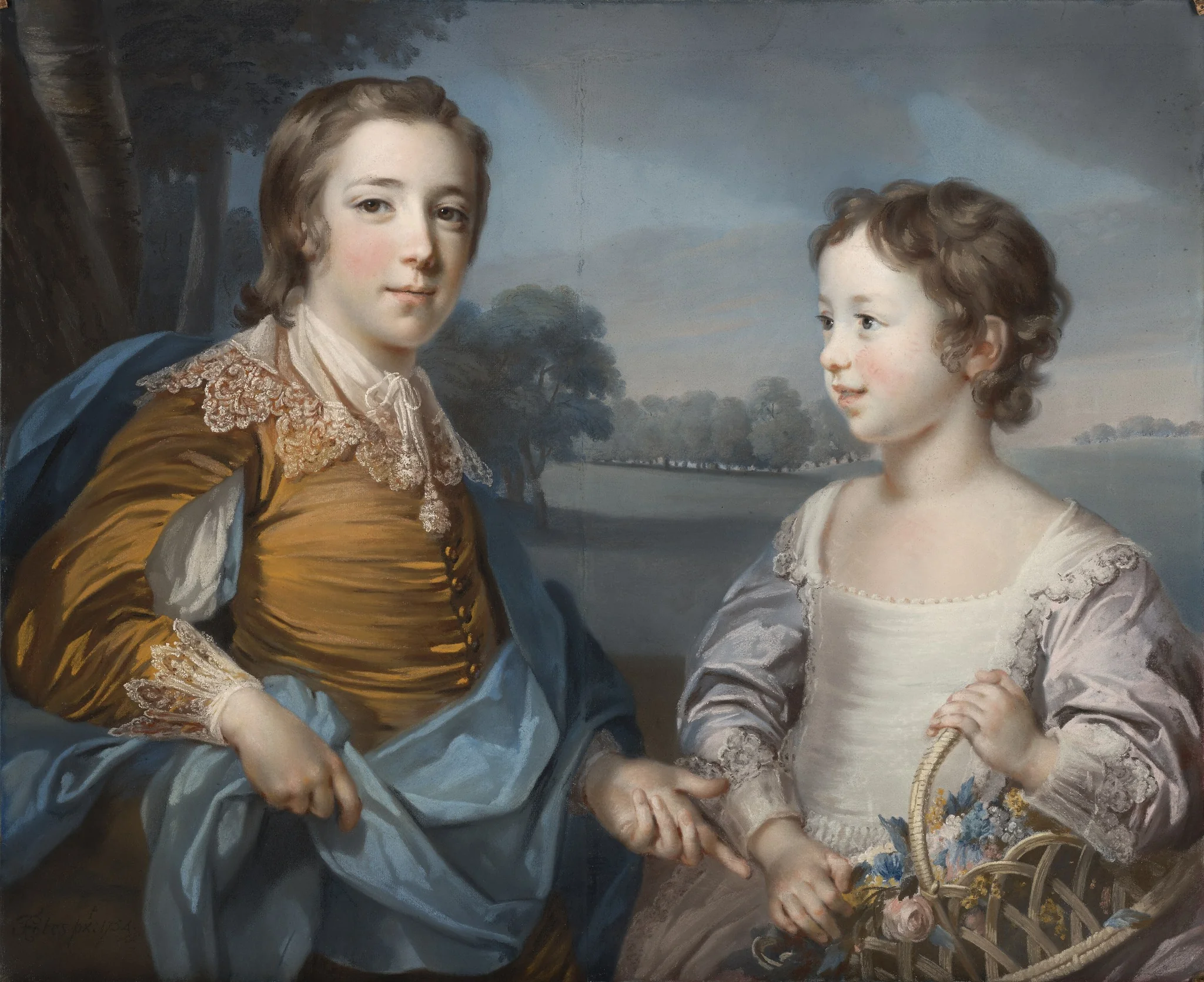 Portrait of Joseph (1741–1786) and his Brother John Gulston (1750–1764), detail