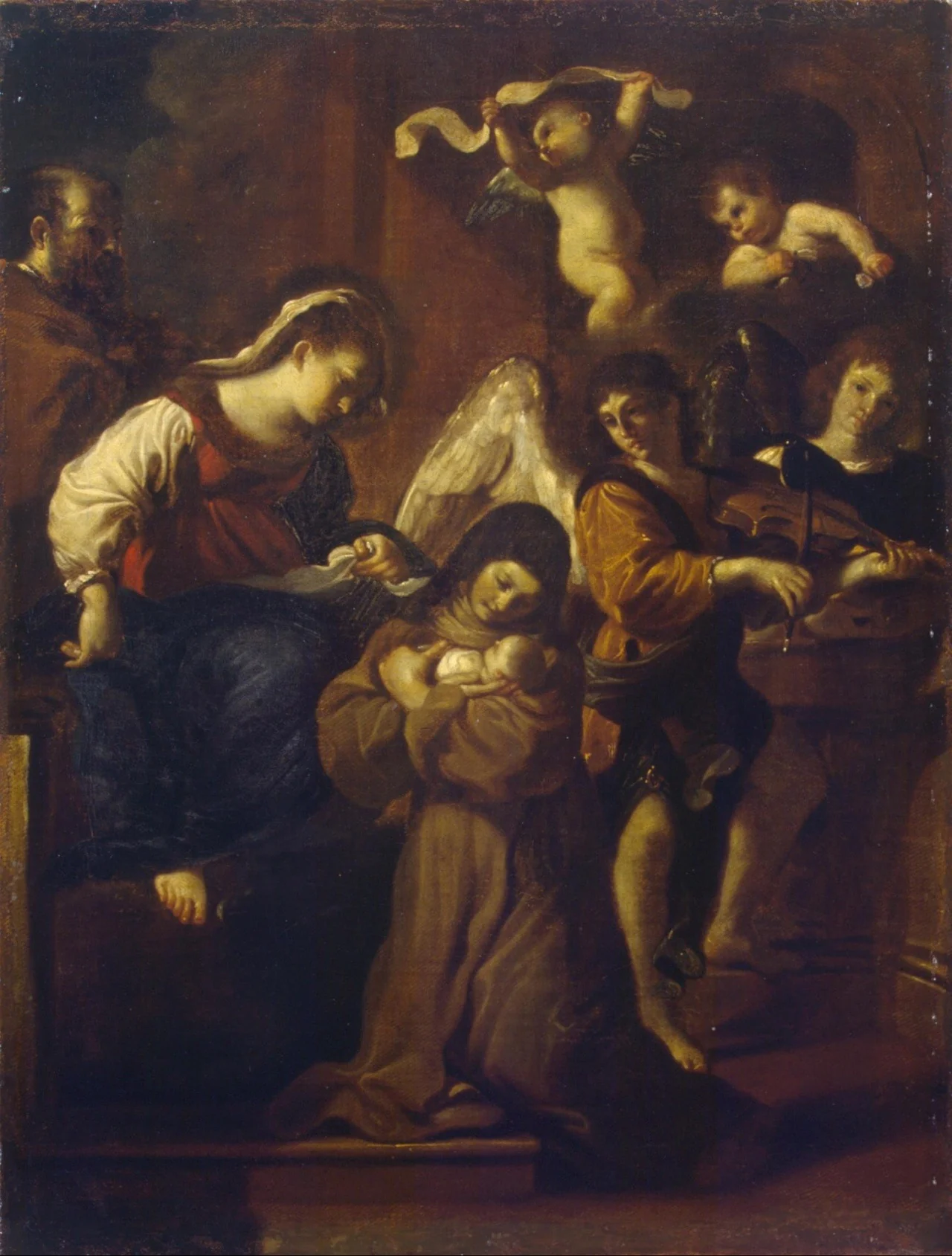 Vision of St Clare, detail