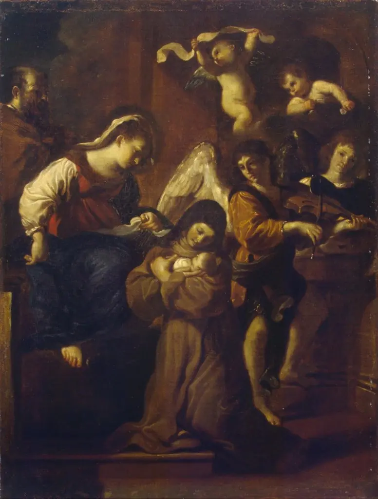 Vision of St Clare, by Guercino, oil, 1618