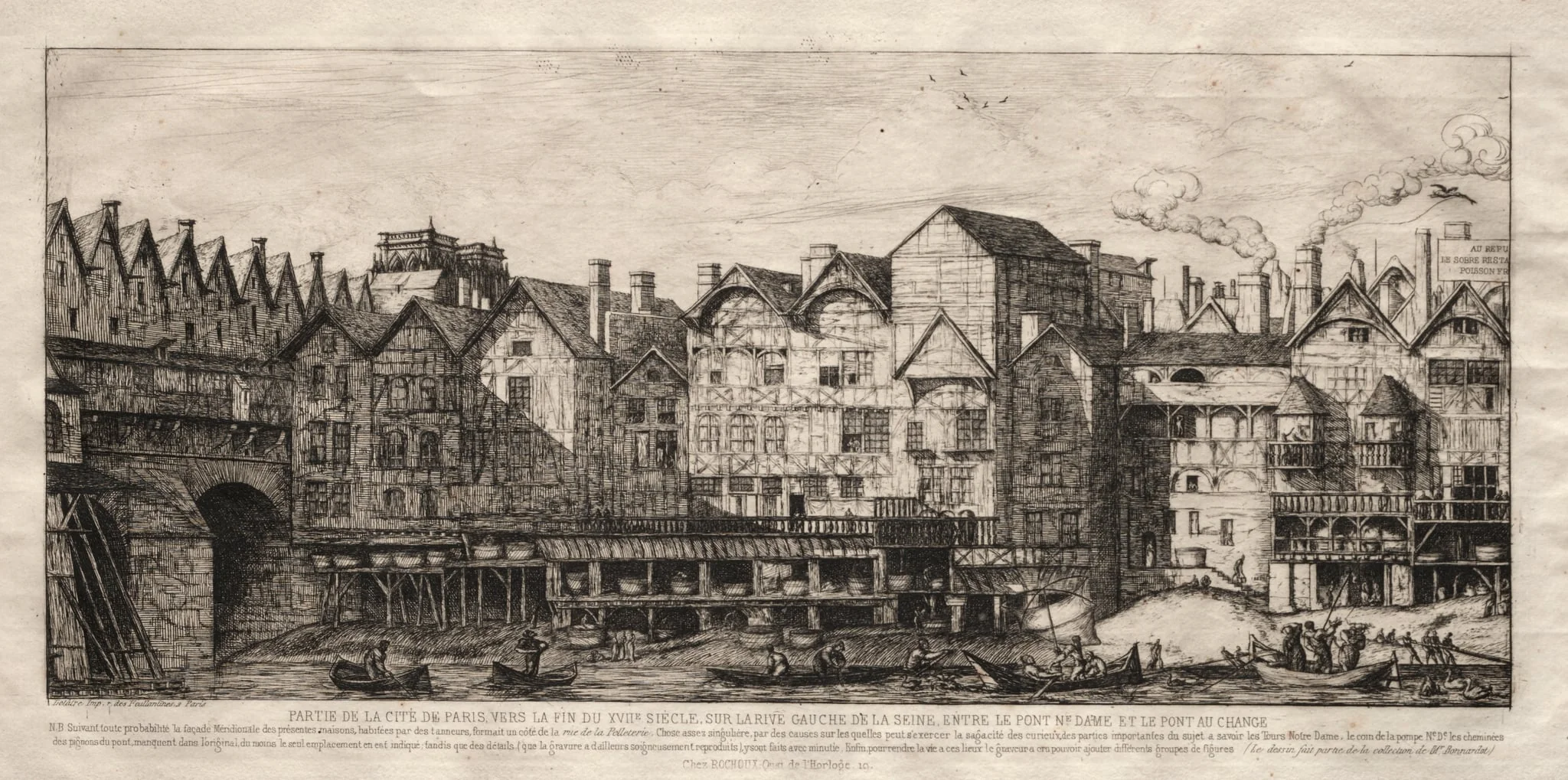 View of Part of the City of Paris, Towards the Close of the 17th Century, detail