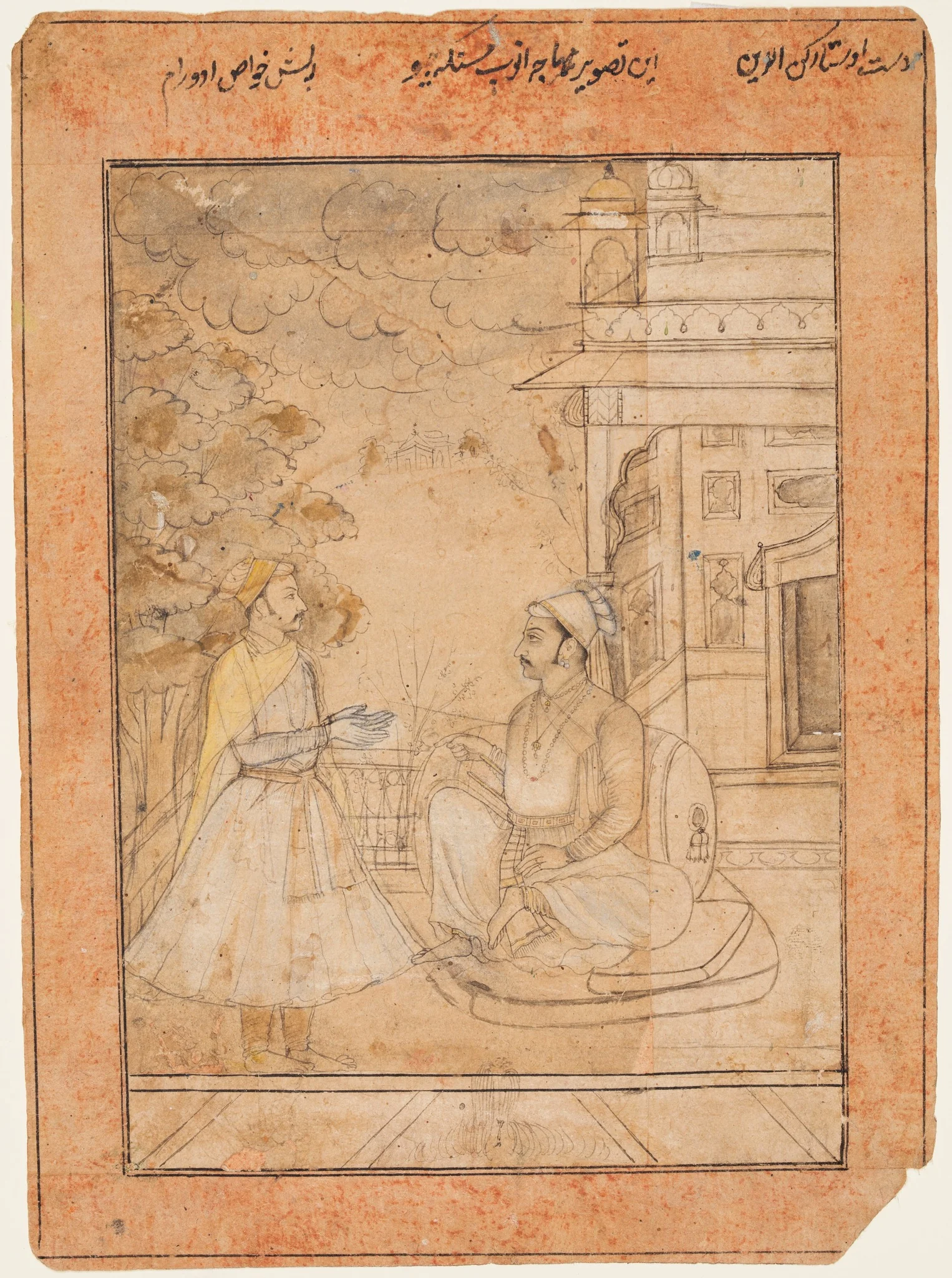 Maharaja Anup Singh of Bikaner (reigned 1669–98) Receives a Courtier, detail