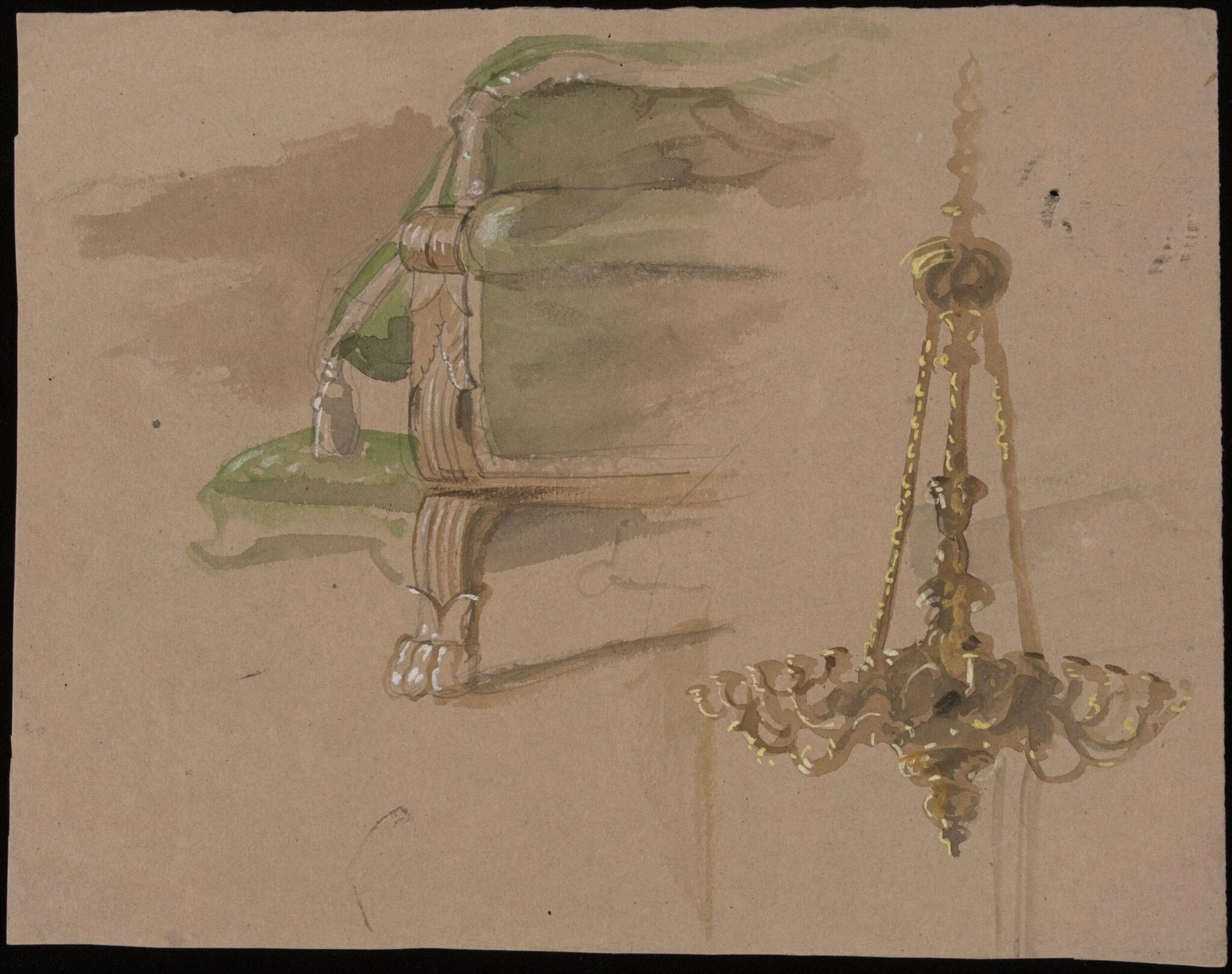 The Green Drawing Room, Windsor Castle, detail