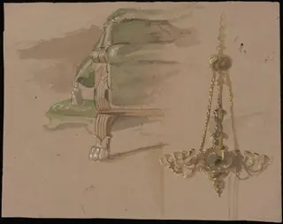 The Green Drawing Room, Windsor Castle, by Frederic Shields, 1874
