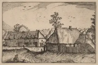 Large Sheds, by Claes Jansz Visscher, ink, 1612