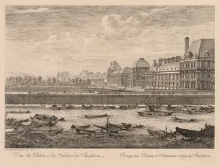 Vue du palais et des jardins des Tuileries, du côté du quai, by Israël Silvestre, 1670